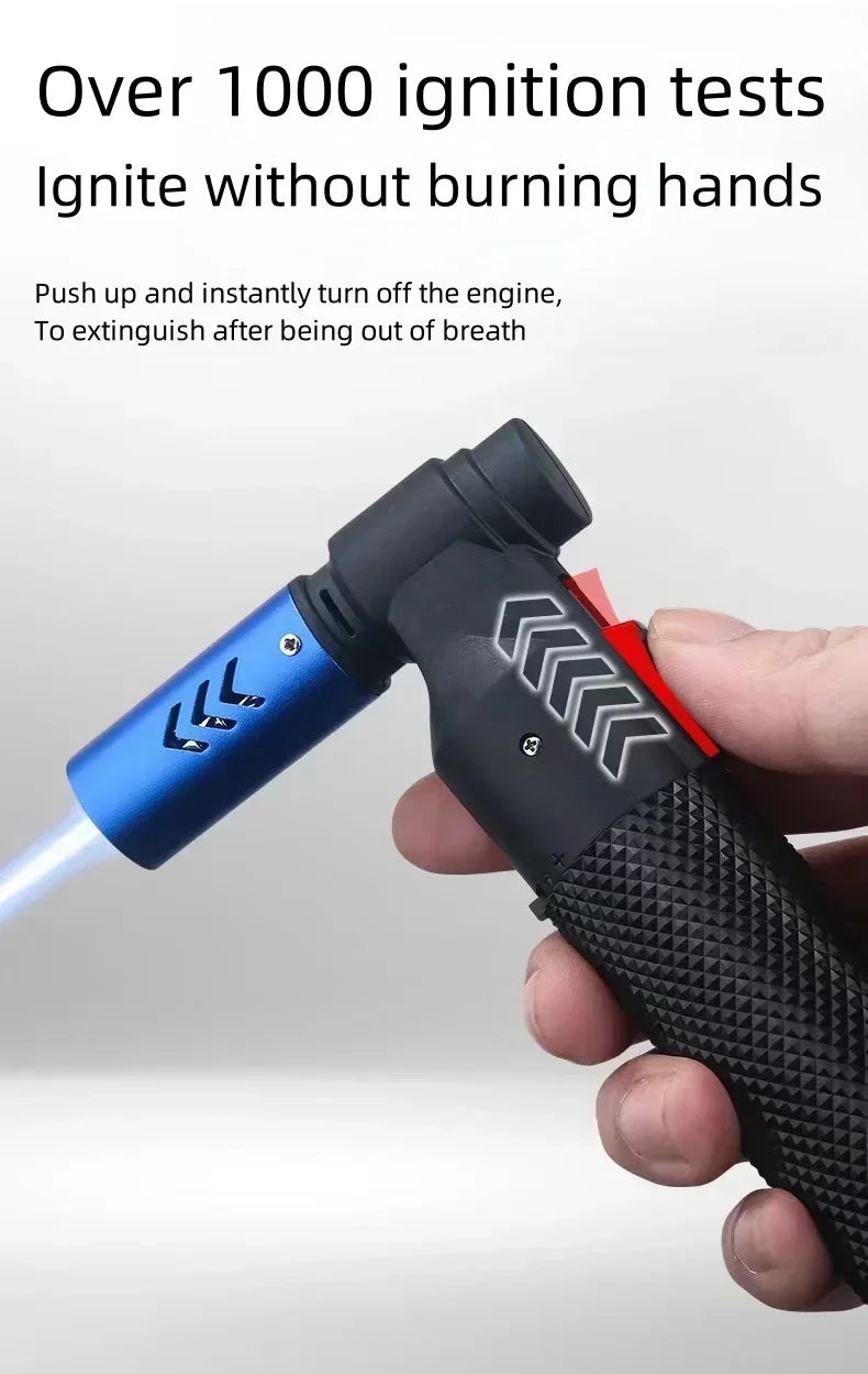 HONEST Windproof Spray Gun Strong Blue Fire Butane Gas Torch Lighter Outdoor BBQ Kitchen Jewelry Welding Cigar Lighters Smoking