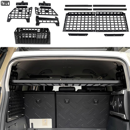 CGZ Molle Panels for Toyota FJ Cruiser 2007-2023 Rear Boot Trunk Shelf Cargo Storage Debris Racks Organizers