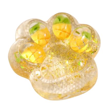 Fruit Cat Paw Squeeze Toy Kneading Soft Fruit Pinch Fidget Toy Handmade Cat Paw Slow Rebound Decompression Toy Children Gifts