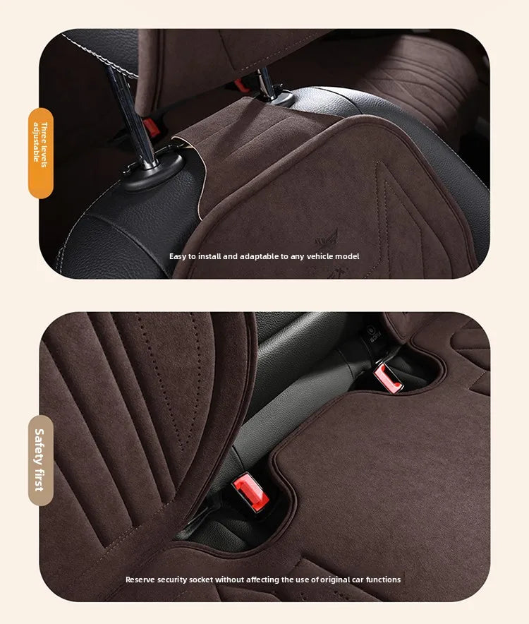 Perforated Suede Seat Cover Universal Four Seasons Cars Seats Covers Breathable Seat Non-slip Luxury Car Rams Latex Seat Cover