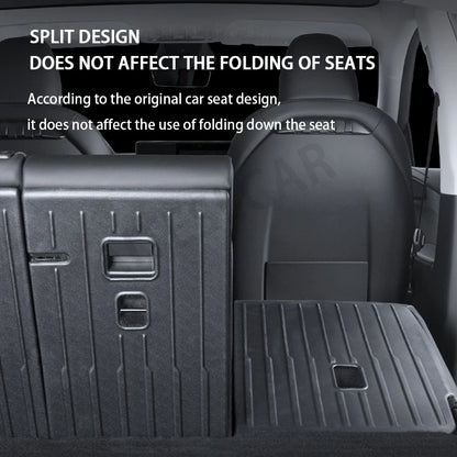 AITESLCAR for Tesla Model Y Juniper/Launch 2025 Rear Seat Backrest Protective Pad Cargo Liner Trunk Mat Anti-Kick Pad Accessori