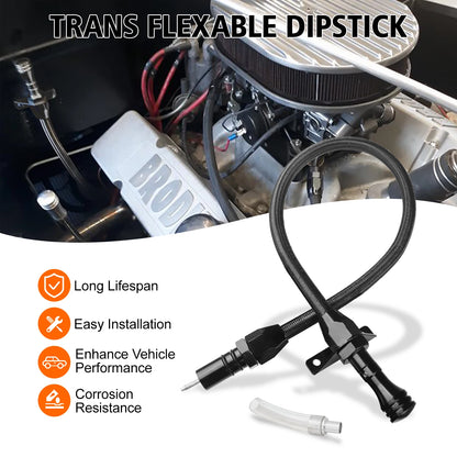 CNSPEED Oil Dipstick Tube with Stainless Steel Black Housing For GM 4L60E 4L80E Transmission Dipstick LS LS1 LS3 LS6 LSX Engine