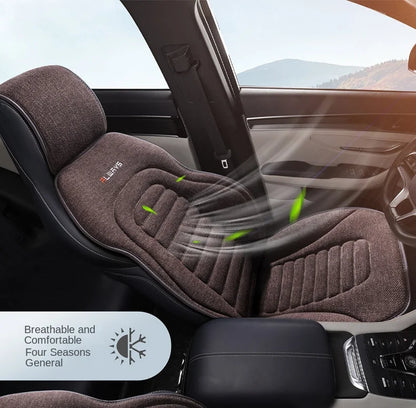 Universal Linen Car Seat Cover Four Season Auto Flax Comfortable Breathable Anti-Slip Covers Cushion SUV Car Seat Protection