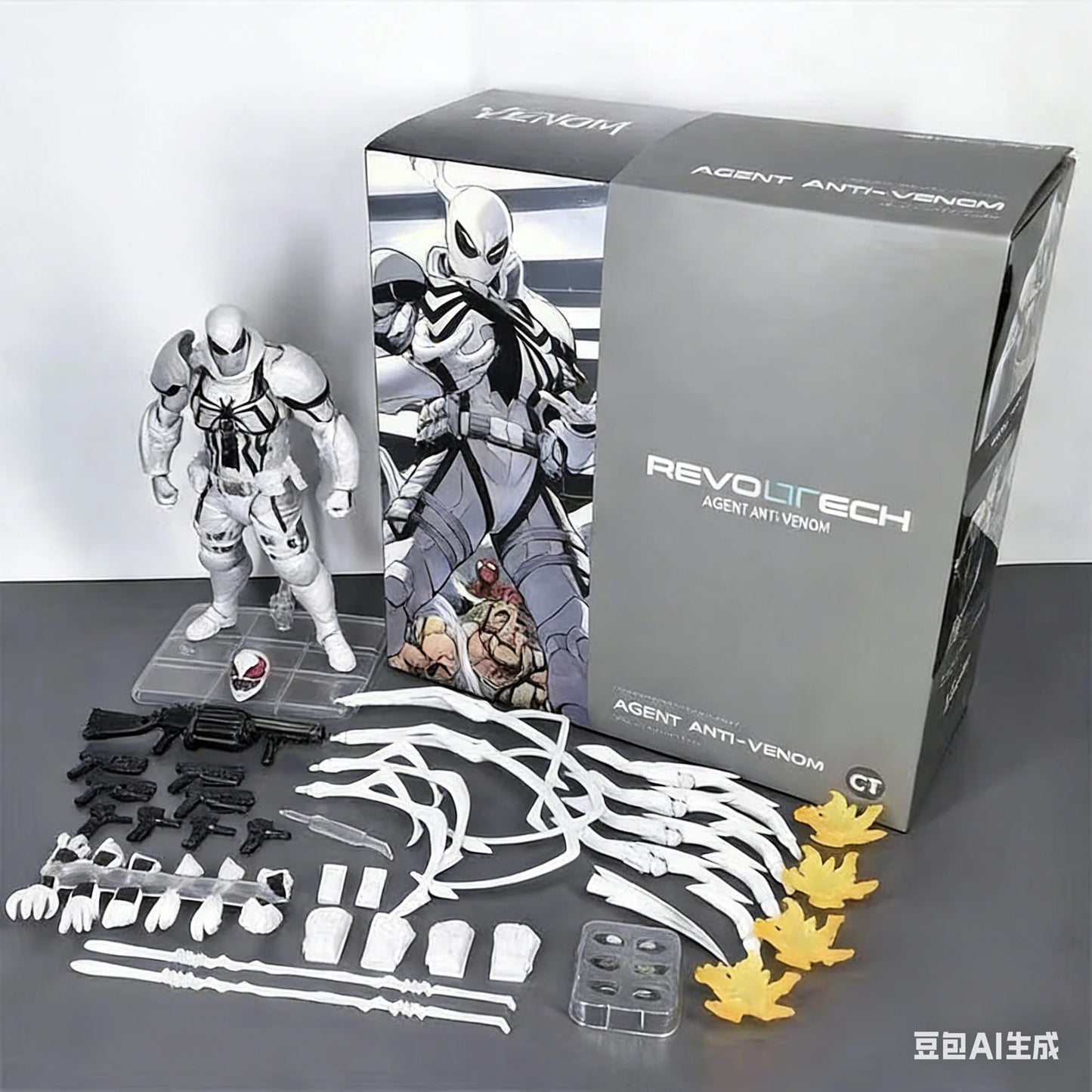 1/12 Marvel Anti-Venom Action Figure Ct Agent Anti-Venom Movable Joints Figure Eugene Thompson Anime Model Collectible Toy Gift