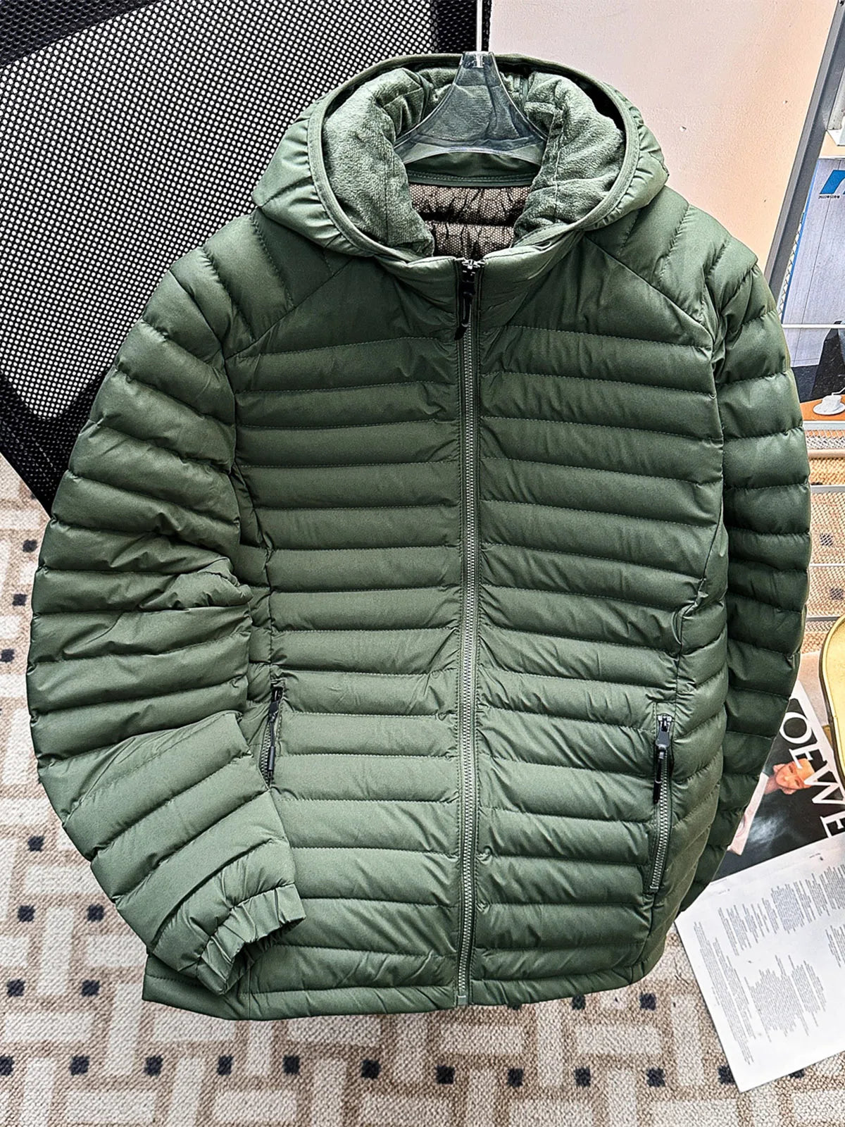 Men's down Cotton Jacket Lightweight Hooded Coat Trendy Winter Outerwear Warm Couples Cold-resistant Bread Style Clothing