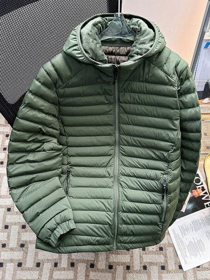 Men's down Cotton Jacket Lightweight Hooded Coat Trendy Winter Outerwear Warm Couples Cold-resistant Bread Style Clothing