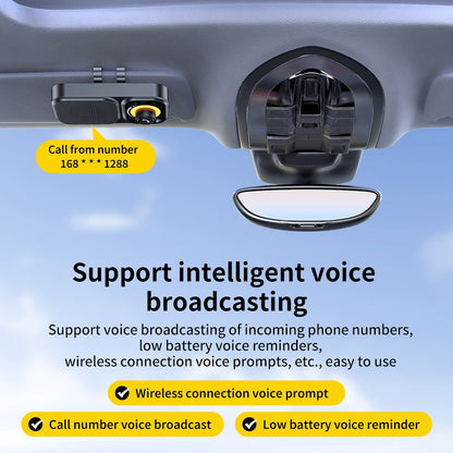 Bluetooth 5.4 Sun Visor Clip Handsfree Car Kit Wireless Audio Receiver MP3 Music Player Speakerphone with Button Support Siri