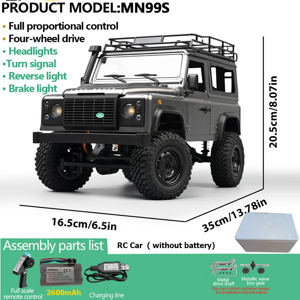 Upgrade MN99S MN98 1:12 RC Car MN Model RTR 2.4G Remote Control Car Climbing Defender 4WD RC Truck Off-road RC Toys As Kids Gift