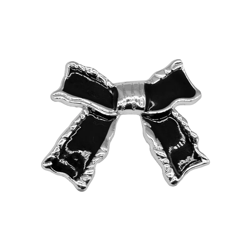 1PCS Black Fashion Acrylic Shoe Charms Accessories Pins for Women Men Clog Decorations Flowers Bow Bag Acrylic Shoe Buckles