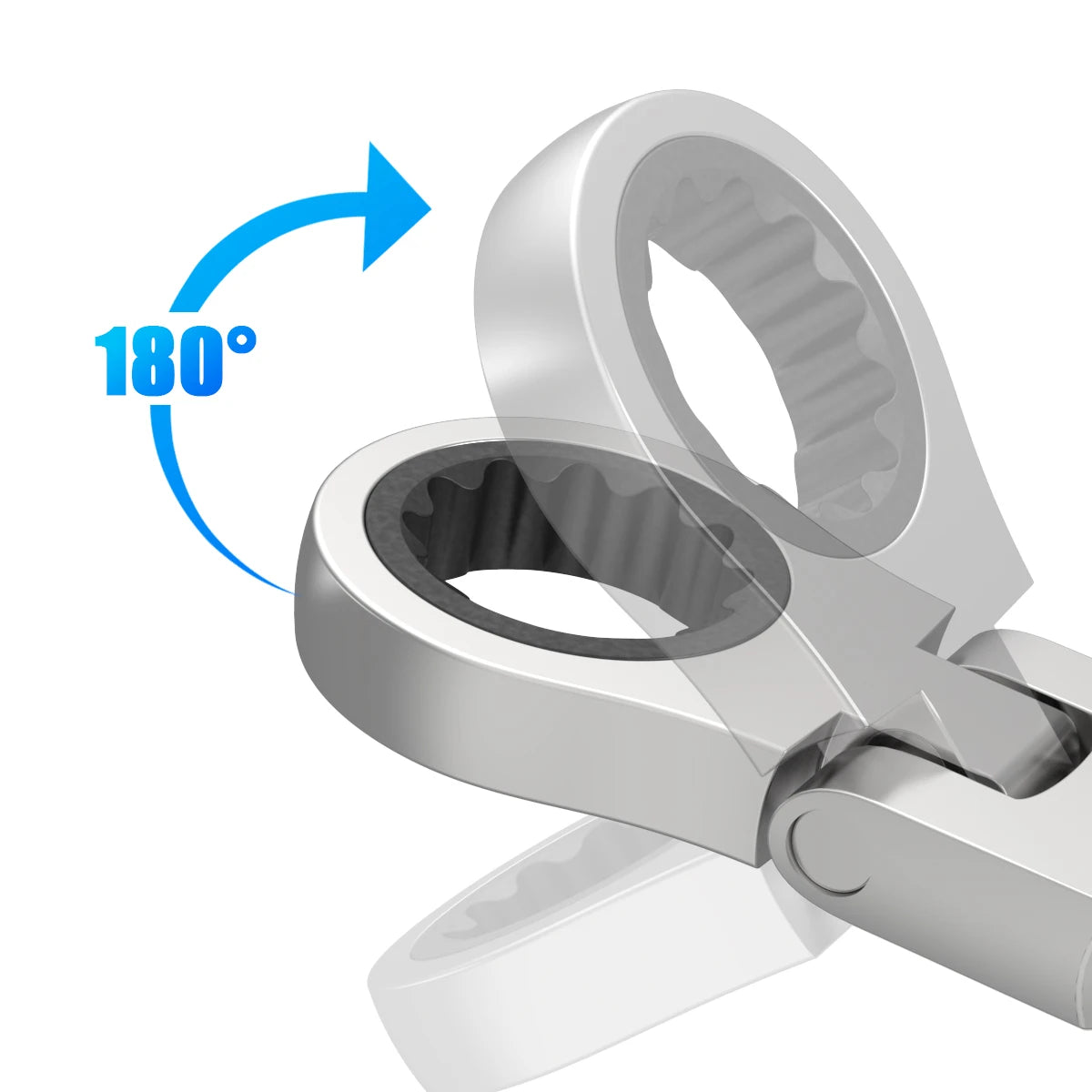 Ratchet Spanner Wrench Set Gear Ring Ratcheting Combination Wrench Kit Metric Flexible Head with Canvas Bag  Metric Flex Head