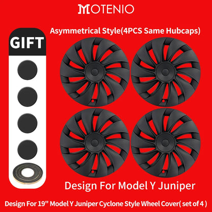 4PCS for Tesla Model Y 2025-2026 Juniper 19 Inch Smooth Style Hubcap Hub Cap Full Rim Cover Replacement Wheel Cap Accessories