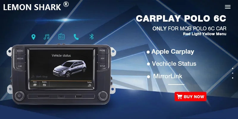 NONAME Carplay Car Radio Only For VW MQB POLO 6C/6R Support Vehicle Status Android Auto MIB Radio Mirrorlink New RCD330 RCD360
