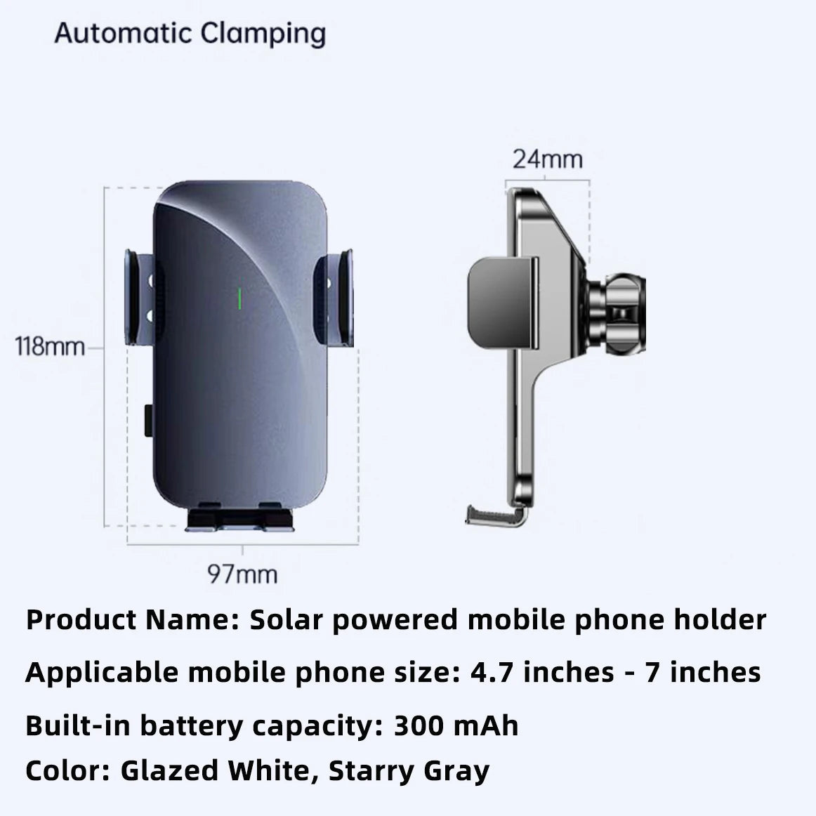 Car Phone Holder For Tesla Model3 2019-2022 Mount 2021-2024 Model Y Solar automatic clamping Car Phone Support Frame Accessories