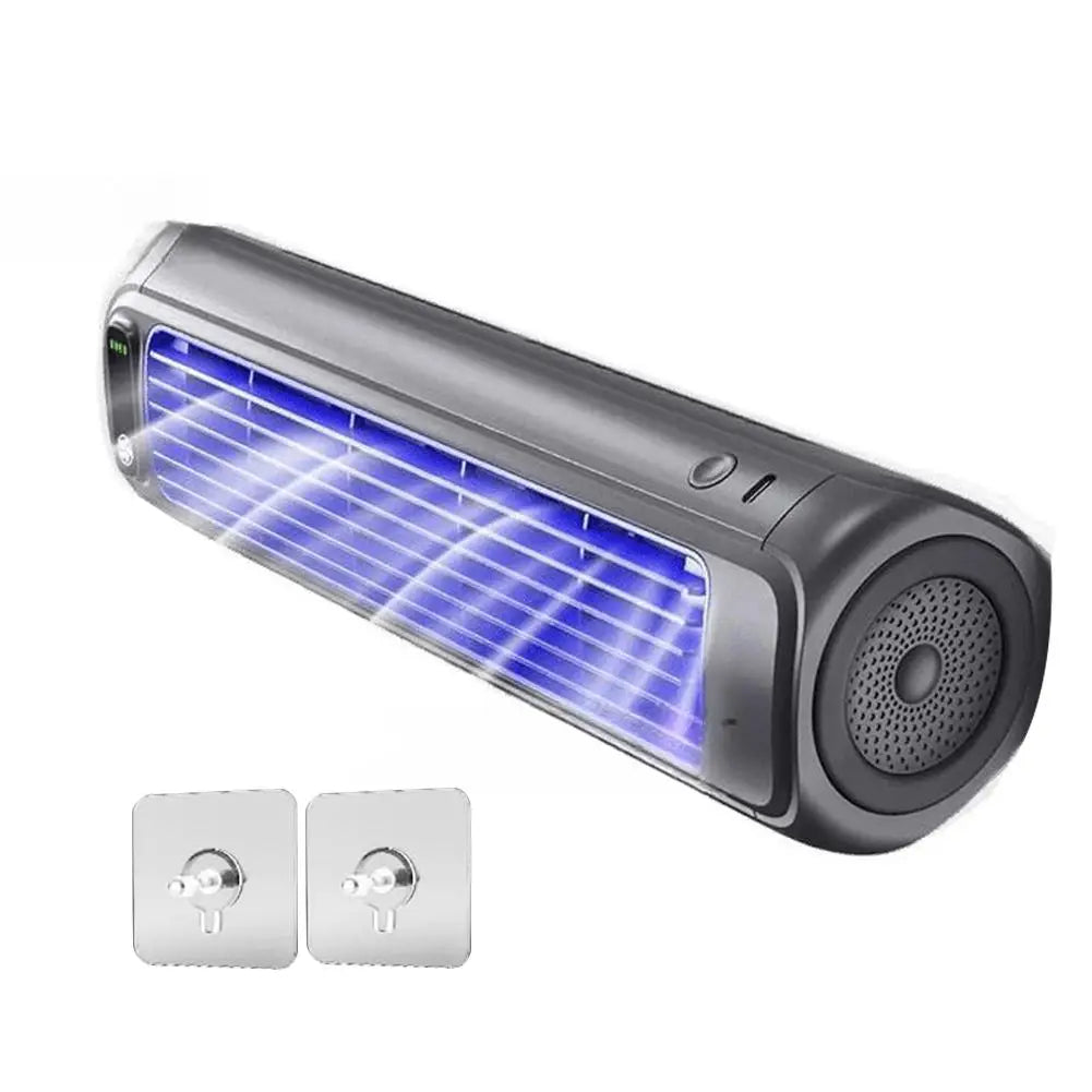 Portable Air Conditioner Fan Rechargeable Wall Mounted Small Fan Non-drilling Silent Summer Cooling Fan