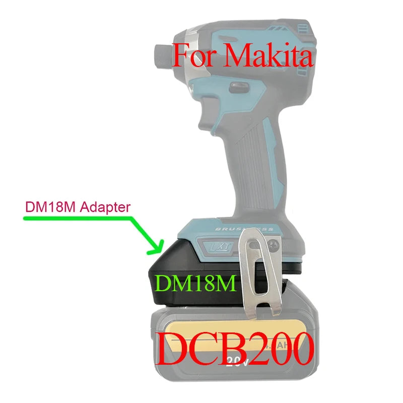 DM18M Adapter USB Charging Socket For Dewalt 20V For Milwaukee For M18 18V Lithium Batteries For Makita 18V For LXT Machines