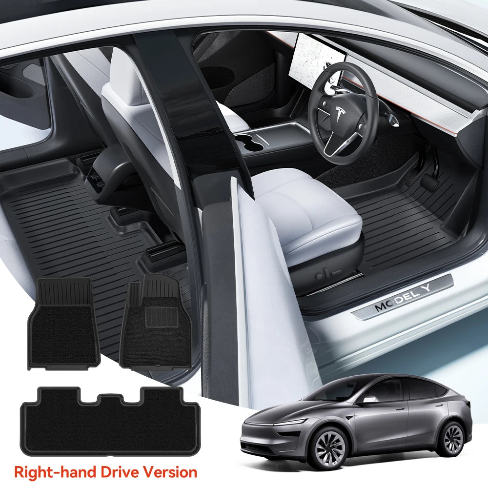 YZ TPE Foot Pad For Tesla Model Y Juniper 2025 Right Rudder floor Liner Fully Surrounded Floor Mats Waterproof Non-Slip Carpet