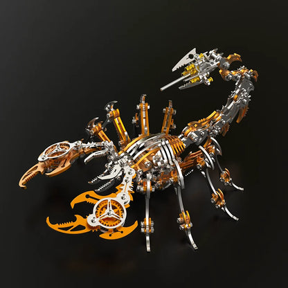 3D Metal Puzzle for Adults, Mechanical Scorpion Insect Model Kit, DIY Metal Building Puzzle Set, Assembly Toy Gift for Men Boys