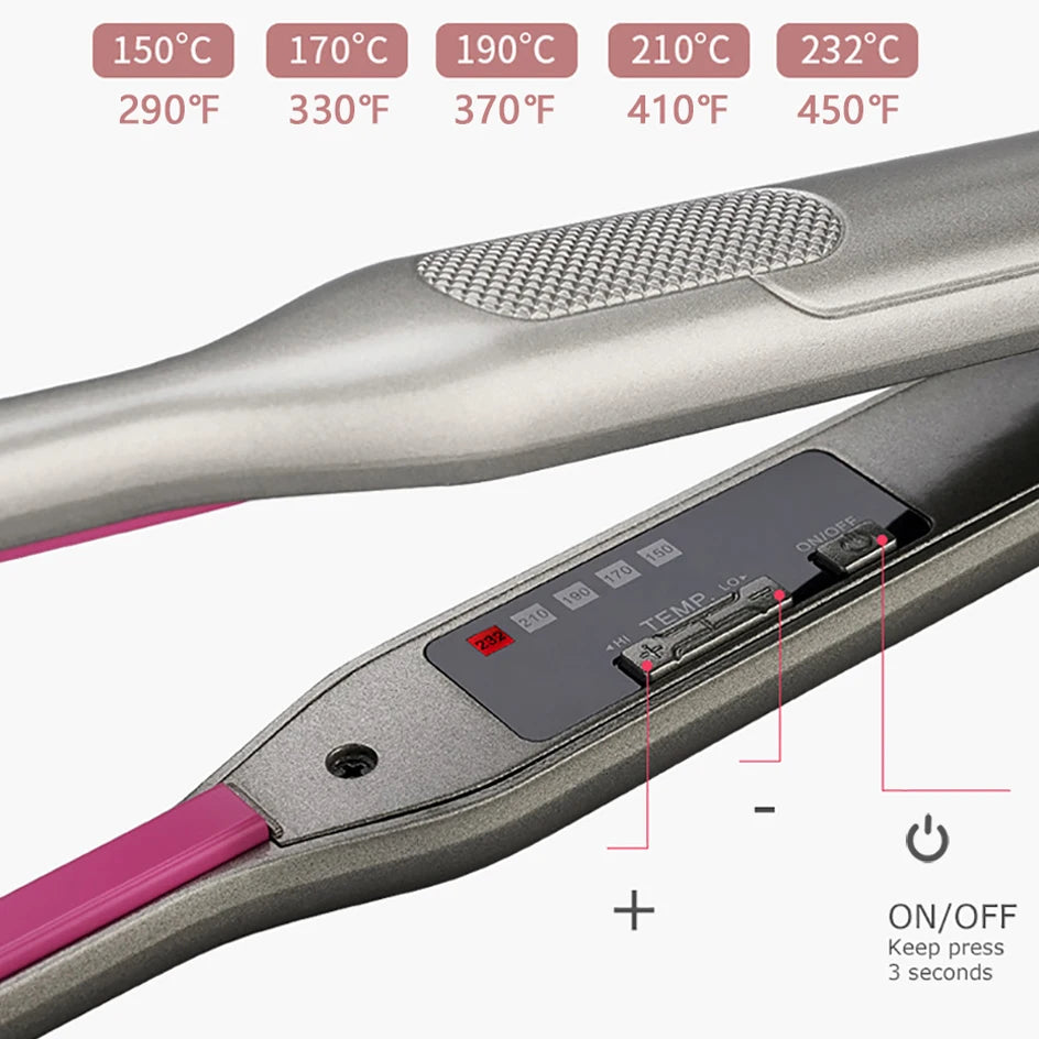 Mini Hair Straightener Curler For Short Hair Titanium Plate Beard Thin Pencil Flat Iron Travel Dual Voltage Hair Styling Tools