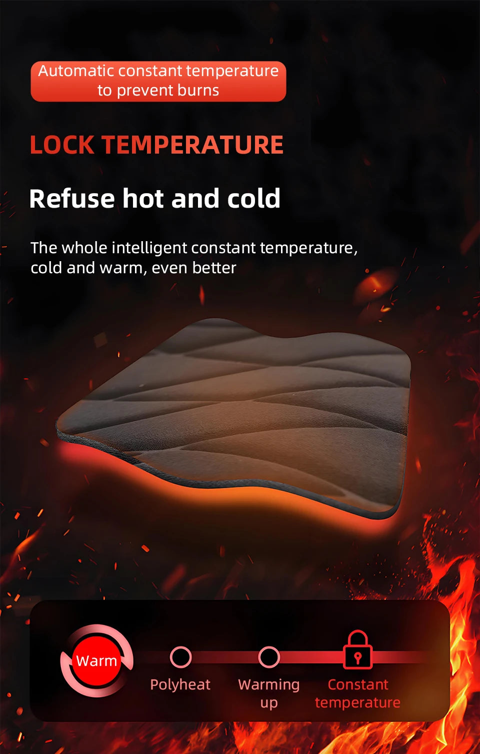 12V Car Heating Seat Cushion Seat Covers Winter Car Seat Heater  Car Accessories Heating Pads Universal Available In Black Red