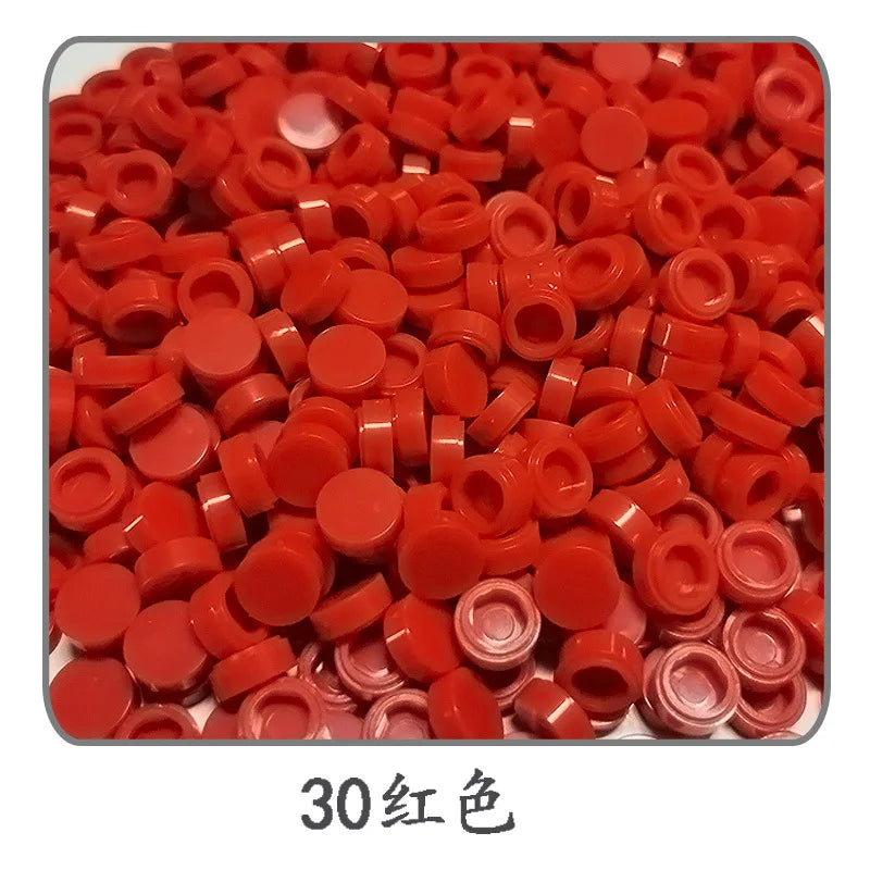 900pcs 52 Colors City Building Blocks Flat Tile 1x1 Round Bricks DIY Enlighten Blocks Parts 98138 Blocks for Children Boys Girls