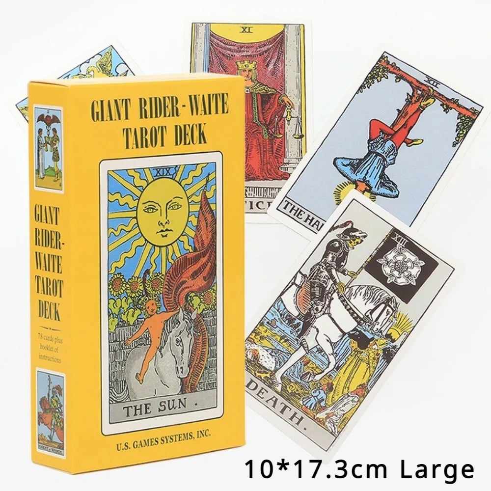 10*17.3cm Large Classic Rider Waite Tarot Deck 78 Pcs Cards with Guidebook for Beginners