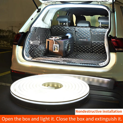 Car High Brightness Trunk Lighting Ambient Light Super Bright Interior Decoration Car Trunk Universal Silicone COB Light Strip