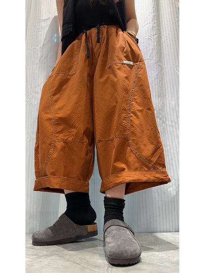 Amax LuluE 2026 Japanese Design Soild Pants Females Summer Fashion Loose Elegant Harem Trousers Womens Vintage Leisure Clothes