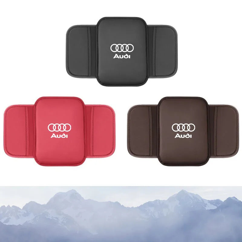 Car Styling Seat Armrest Box Protector Cushion Storage Box Cover Pad for Audi Quattro Sline A3 A4 A6 A5 Q5 Q7 Q3 A7 TT S3 S4 S5