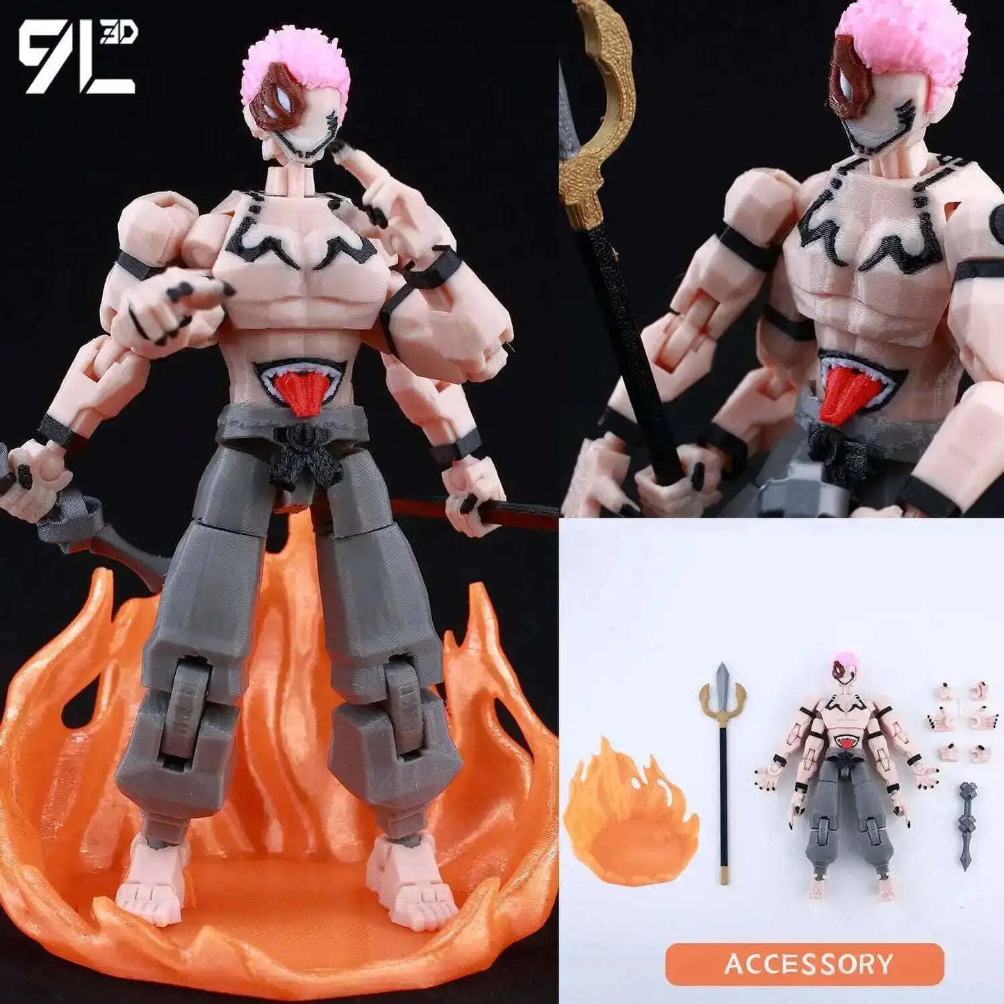 9L 3D Printed Anime Jujutsu Kaisen Sukuna Lucky13 Dummy 13 Movable Shapeshift T13 Action Figures Mannequin Toys for Collectors