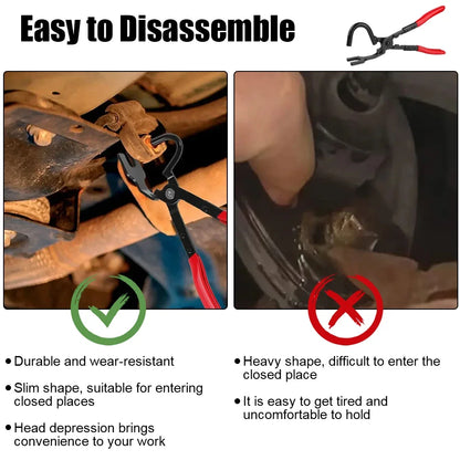 New Professional Exhaust Hanger Pliers Kit - Rubber Gasket Puller & Heat-Resistant Gripper for Efficient Car, Truck
