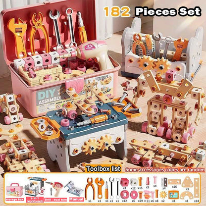 Kids Tool Set DIY Nut Assembly Toy Kit STEM 3D Puzzle Building Tools Repair Tools Montessori Toys Gifts for Boy Girl 2026 New