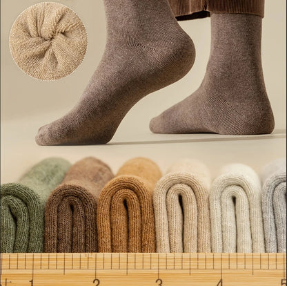 5 Pairs Premium Thickened Business Seasonal Versatile Stylish Mid-calf Socks for Men Anti-odor Mid-calf Athletic Socks