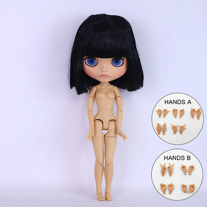 ICY DBS Blyth Doll BJD Joint Body tan Skin Matte Face Set Doll 1/6 30cm Girl Gift Anime SD