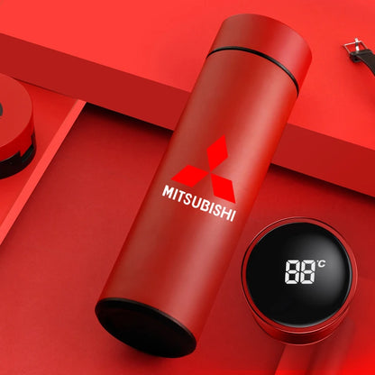 Stainless Steel Thermos Bottle Intelligent Cup Vacuum Flask for Mitsubishi Lancer ASX Outlander Pajero Evolution Car Accessories