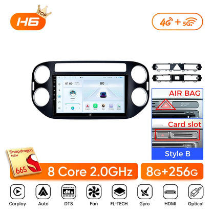 Ainavi Car Radio For Volkswagen VW Tiguan 2006 2010 2016 Golf Plus Wireless Carplay Android Auto Car Stereo Multimedia Player