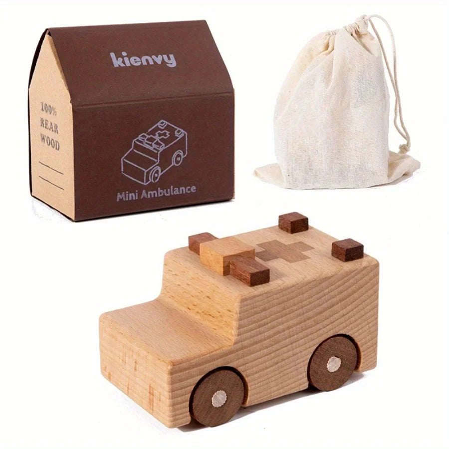 11-Piece Wooden Solid Wood Engineering Vehicle Series Toys and Gifts for Kids
