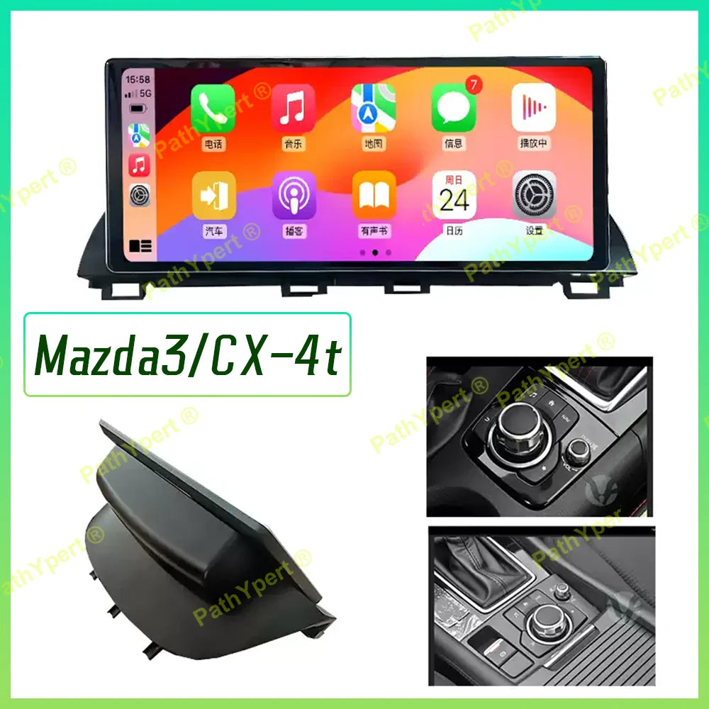 8 Core 8G+256GB Android 15 For Mazda 3 Axela 2016-2021 10.25"Touch Screen 2DIN Smart Car System Stereo BT WIFI Carplay AutoRadio