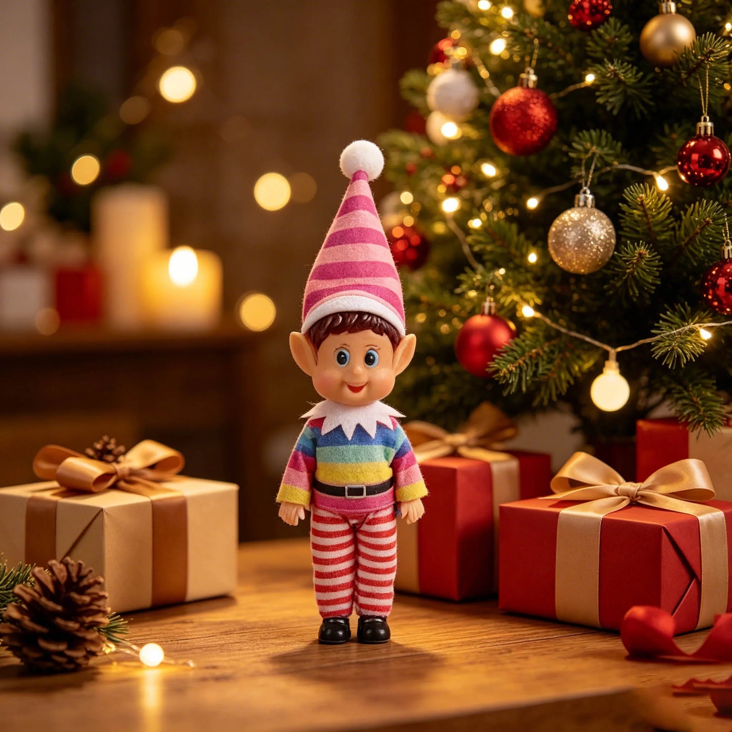 2026 Christmas Elf Dolls with Music and Lights for Christmas Gifts, Trendy Play Dolls, Children's Handmade Toys, and Gifts