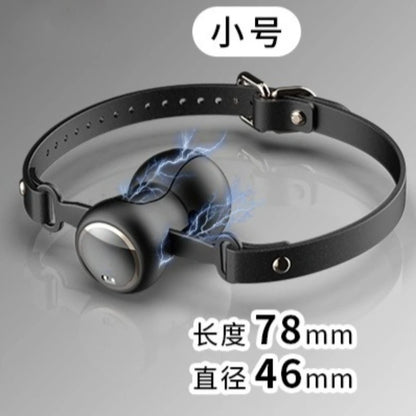 2026 New Silicone Black Electric Shock Mouth Gag Adjustable SM Gear Adult Toy Alternative Play Couple Training Adult Game Gag18+