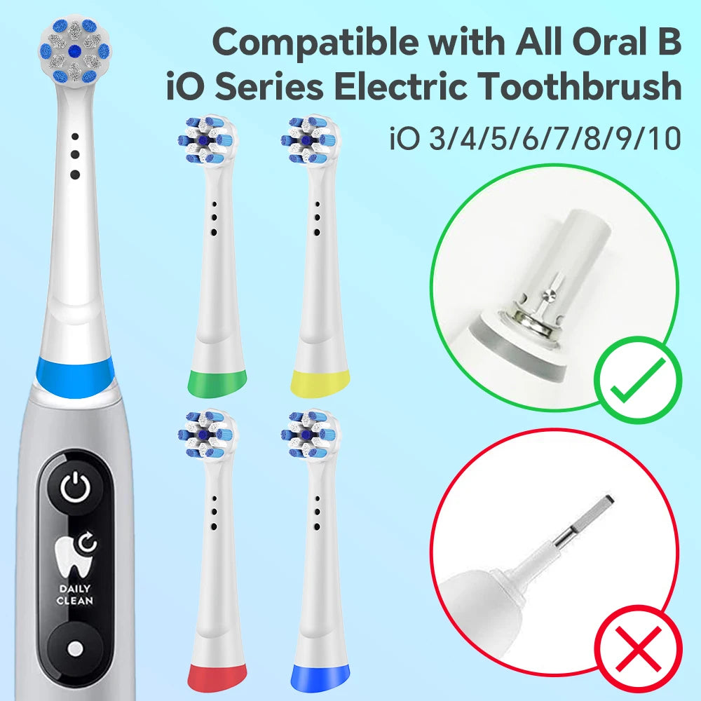 Compatible with Oral B iO 2 3 4 5 6 7 8 9 10 Series Electric Toothbrush Replacement Brush Heads, Rotating Toothbrush Head Refill