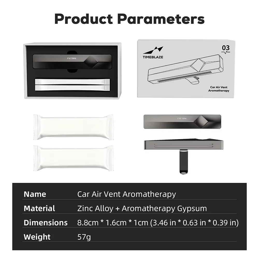 Refillable Car Air Freshener Vent Clip for Tesla Model Y, Aroma Diffuser with Scented Sticks, Interior Accessory