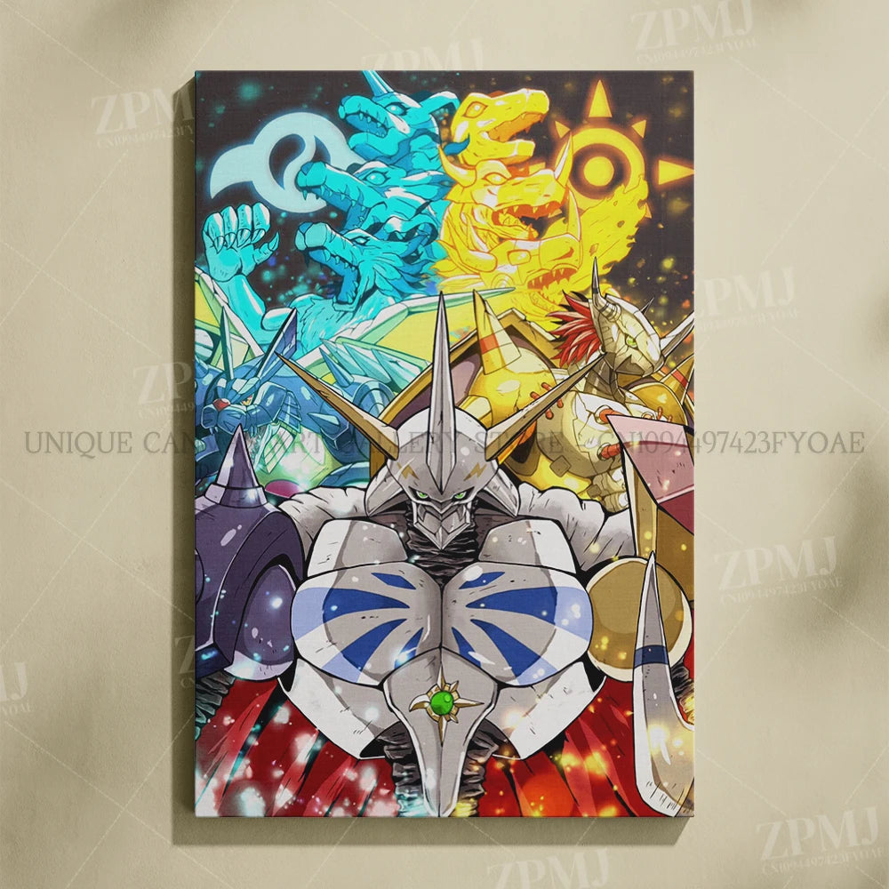 Japanese Anime Canvas Wall Art Digimon Digital Monsters Home Decorative HD Print Poster Painting Modern No Frame For Living Room