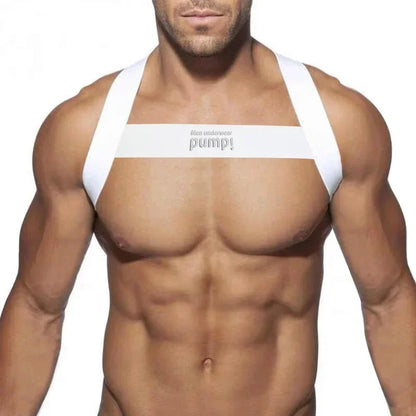 Chest Straps Men's Sexy Elastic Breast Belt Chest Bondage Muscle High Stretch Shoulder Straps Sports Fitness Club Party Costume