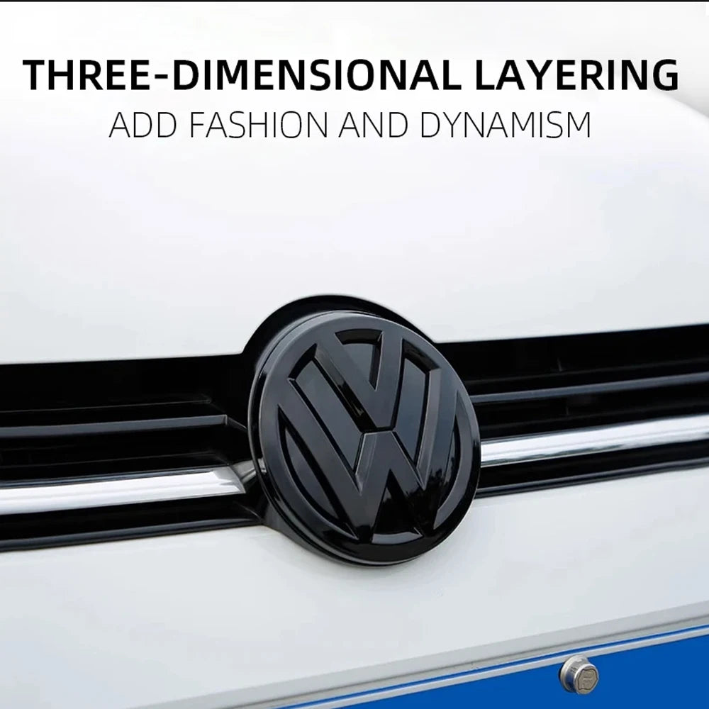 2pcs ABS Car Front Grill Emblem Rear Trunk Badge Logo for Volkswagen VW Golf 6 7 7.5 8 MK6 MK7 MK8 Sticker Emblem