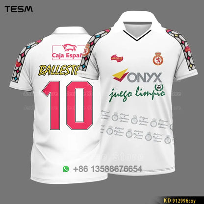 Summer Sports POLO Shirt Men Casual Short Sleeve Lapel Printed T-shirt Striped Retro Fashion Top Outdoor Team Breathable POLO