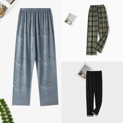 Spring, Autumn and Winter Men's Single-Piece Pajama Pants, Thickeneded Pants, Plus Fat, Large Size, Casual, Can Be Worn Outside, Fashionable Home Pants
