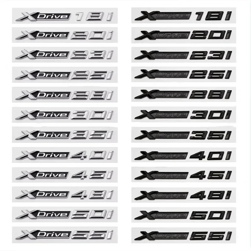 3D ABS Car Fender Rear Trunk Decal XDrive 18i 20i 23i 25i 28i 30i 35i 40i 45i 48i 50i 55i Emblem Badge For BMW X3 X5 X6 Sticker
