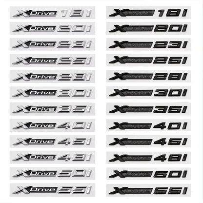 3D ABS Car Fender Rear Trunk Decal XDrive 18i 20i 23i 25i 28i 30i 35i 40i 45i 48i 50i 55i Emblem Badge For BMW X3 X5 X6 Sticker