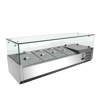 Supermarket Refrigeration Cabinet Salad Bar Display Counter Refrigerator