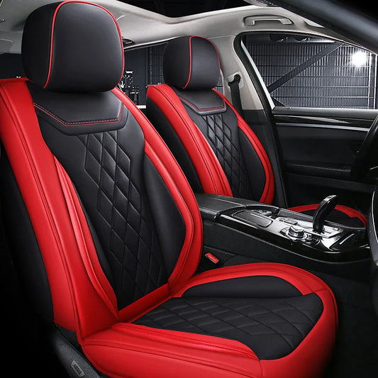 Universal Five-Seater Car Seat Covers Premium Leather Four Seasons Suitable for Most Cars SUVs Off-Road Vehicles